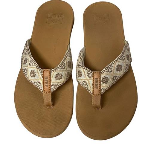 REEF  Women's Thong Slip On Flat Sandals Size 10 Beach Tan