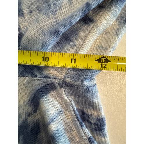 Lucky Brand  Women Sleep Pant Sz L Blue Tie-Dye Drawstring Waist Soft Knit Lounge