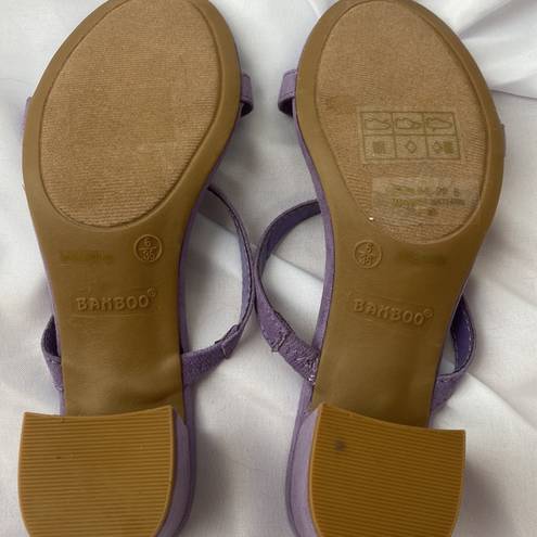 Bamboo  Purple 2.5 inch Slip On Heels Size 6