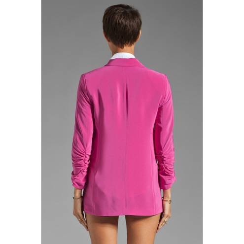 Elizabeth and James NWT  Heather Blazer in Fuchsia Pink Ruched Sleeve Crepe 2 $495