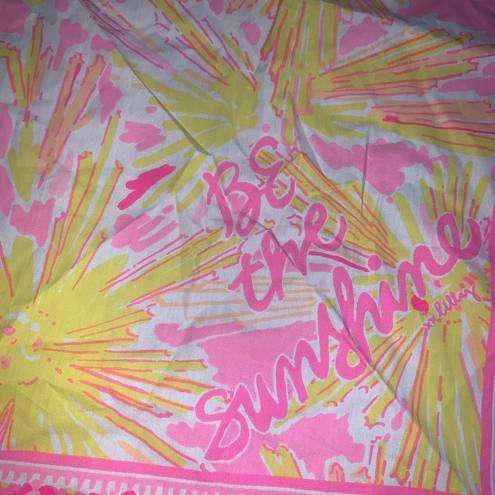 Lilly Pulitzer  “Be The Sunshine” Cotton Scarf