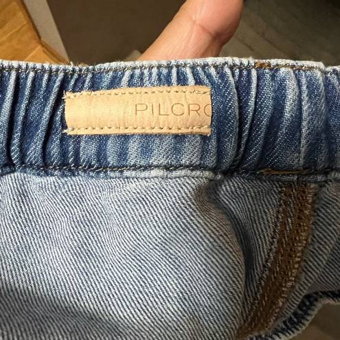 Pilcro  Cottage Utility Jeans Mid Wash Blue Denim Size Large