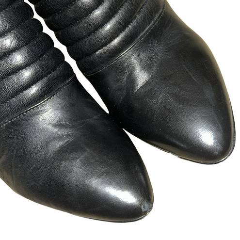 Ann Taylor  Black Leather Ankle Booties(Size 8.5M)