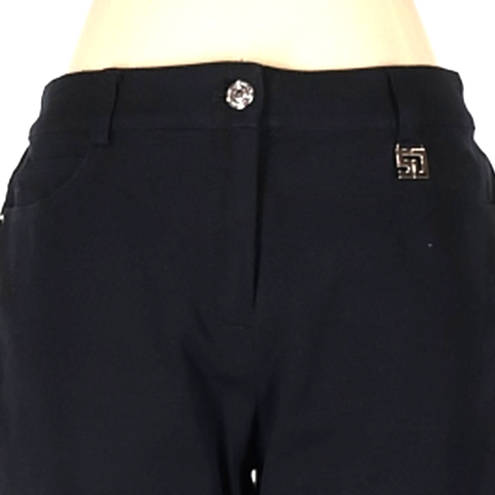 St. John  Sport by Marie Gray Black Stretch Denim Bootcut Jeans Trousers Size 6