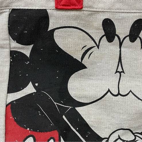 Disney  Mickey & Minnie Mouse Kissing 2- Sided Canvas Tote Bag New (Old Stock)