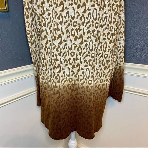 Isaac Mizrahi  Live Leopard Dip-Dye Cardigan