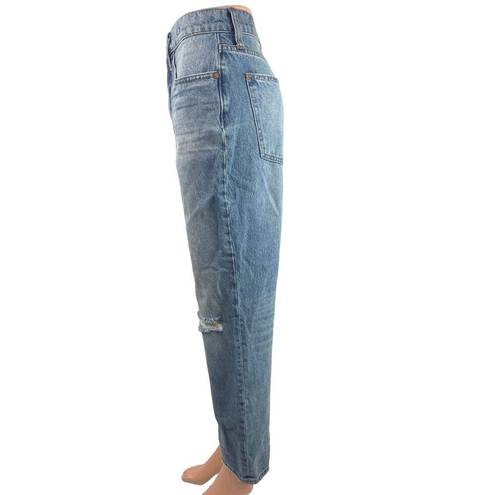 Madewell  Blue The Perfect Vintage Tapered Rip Knee High Rise Crop Denim Jeans 28