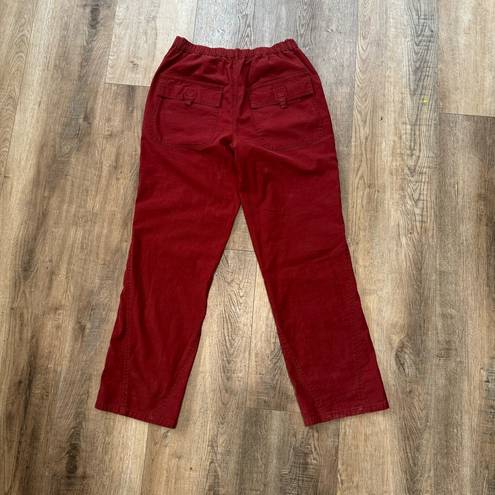 Free People Movement FP Movement by Free People High Rise Wide Leg Red Cargo Pants Size S