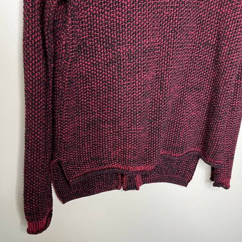 Sanctuary Women’s Easy Marle Knit Sweater in Scarlet Red and Black Size Small