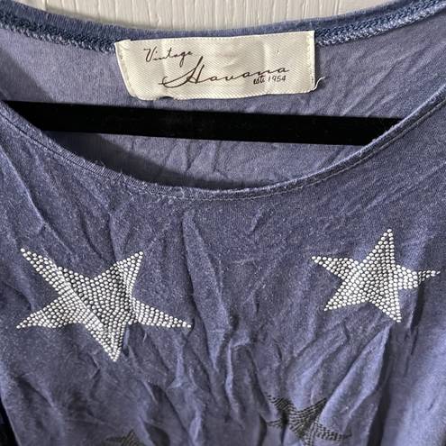 Vintage Havana  tank top asymmetrical with embossed stars