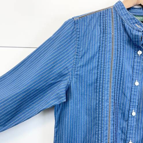 Krass&co VINTAGE Lauren Jeans . Ralph Lauren Womens 4 Denim Shirt Stripe Button Front