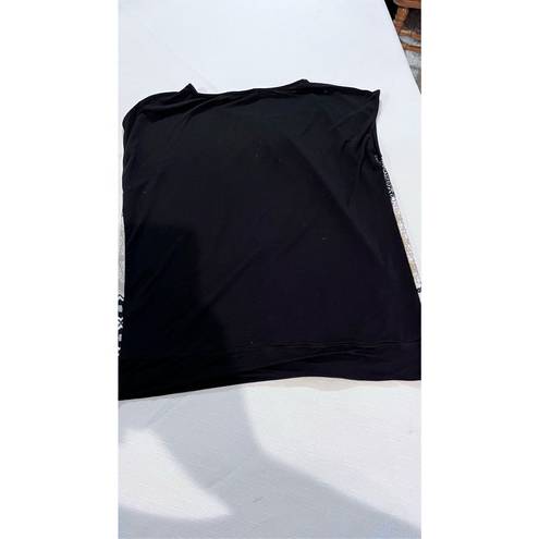 Calvin Klein  Women's Sleeveless Top Shirt Patterned Stretch Black White Large