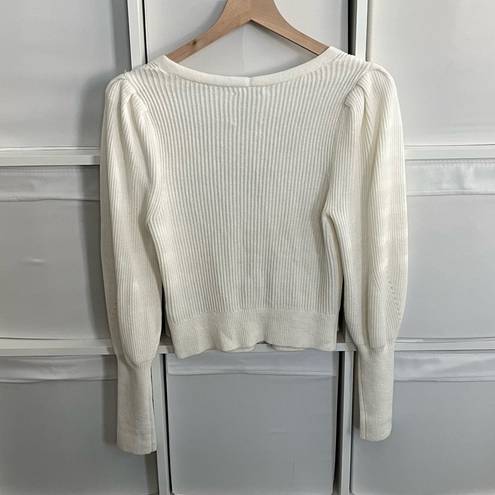 Abercrombie & Fitch  White Pointelle Cardigan Sweater