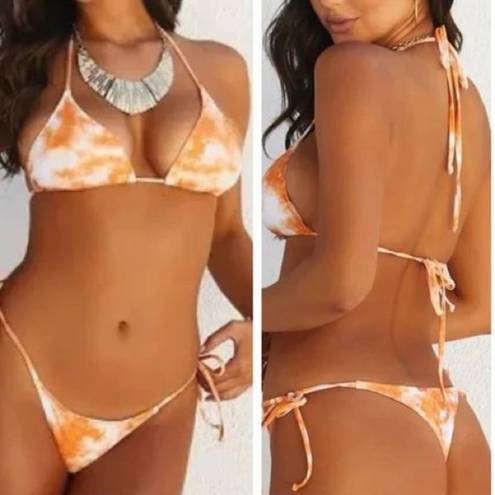 Naked Wardrobe  Sun Sand & String
Bikini 2 Piece Dreamsicle Orange Large NWT