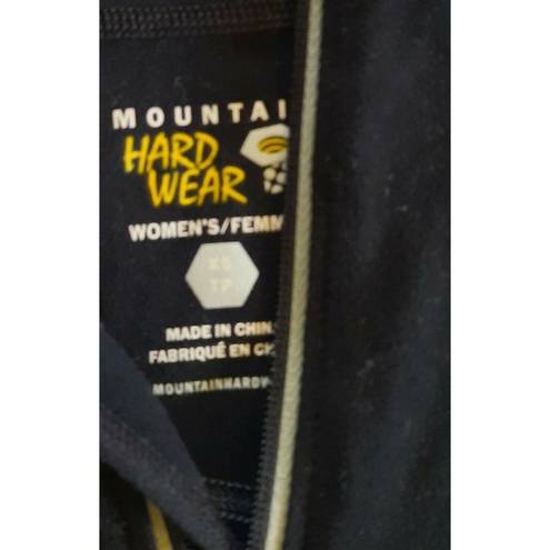 Mountain Hardwear Mountain Hardware Quarter Zip Hooded Running Stretch Shirt Black Size XS