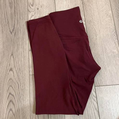 Lululemon Align 28” Maroon Leggings