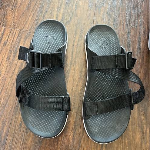 Chacos Chaco Lowdown Slide Adjustable Sandals Black and White