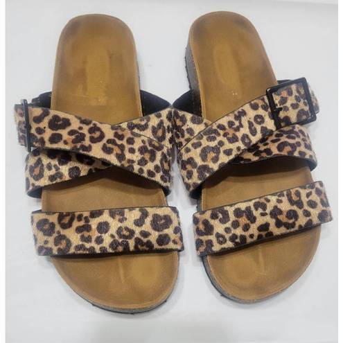 American Eagle  Leopard Strappy Sandals Size 7