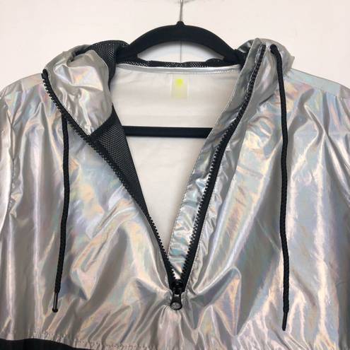 Xersion  Holographic Two Tone Pullover Jacket with Hood