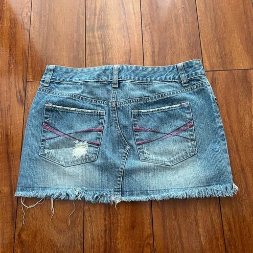 Aeropostale  Vintage Y2K 2000's Low Rise Denim Mini Skirt