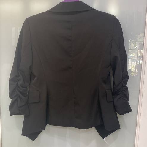 Laundry by Shelli Segal Women's Black  Black Cuffed Sleeves Blazer Jacket Sz 2