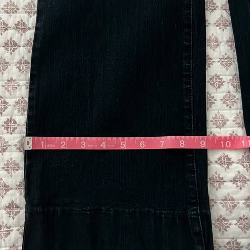 NYDJ  Black Denim Stretch Trouser Jeans Not Your Daughters Size 6 Petite