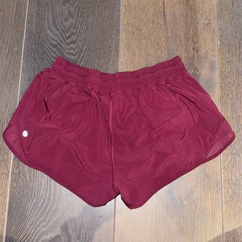 Lululemon  Hotty Hot Low-Rise Lined Shorts 2.5” - Pomegranate Color (size 6)