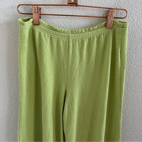 Daisy Dippin 's Green Elastic Waist Pull Wide Leg Crop Green XS