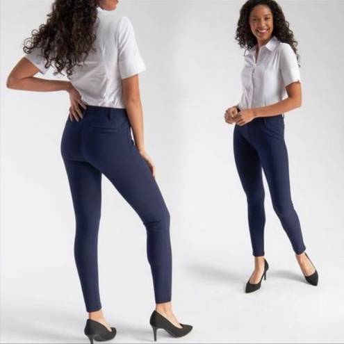 Betabrand  Navy Blue Classic Skinny Leg Yoga Dress Pants Women's Size Small