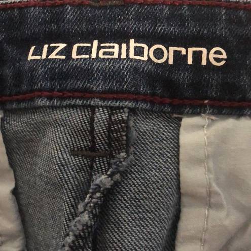 Liz Claiborne  Bermuda Classic 2 Pocket Mid Rise Denim Blue Jean Shorts Women’s 8