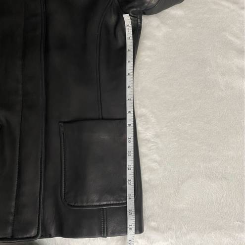 Liz Claiborne Liz, Claiborne, 100% genuine, black leather jacket/coat. Size Medium