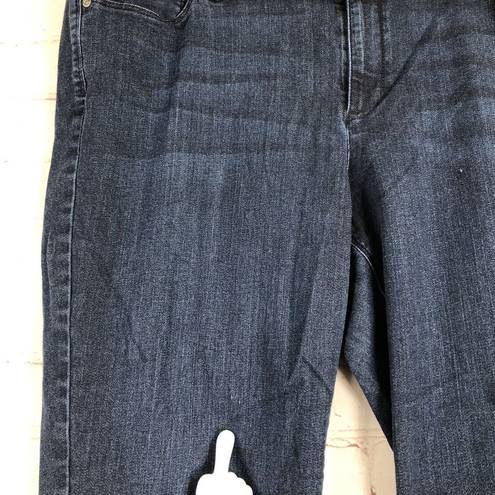 J.Jill  Denim Women Jeans Sz 18 Slim Leg Authentic Fit Dark Wash Stretch Mid Rise