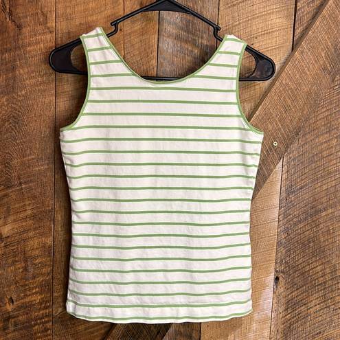 Tommy Bahama  ladies green striped tank top size XS (2)