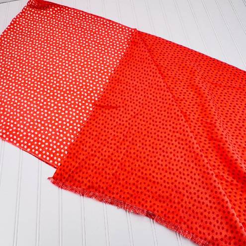 Vera Bradley  100% Acrylic Reversible‎ Scarf Coral Meadow Polka Dot 20"X72"