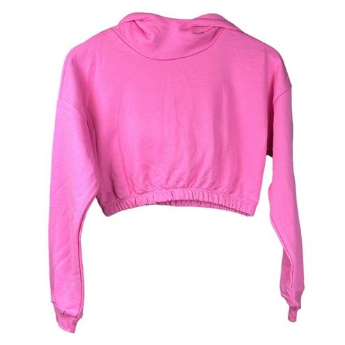 Naked Wardrobe  Stay Chillin Bubblegum Pink Cropped Hoodie