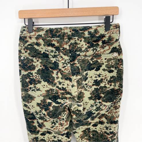 Pilcro  High Rise Skinny Camo Corduroy Pants Button Fly Green Size 27