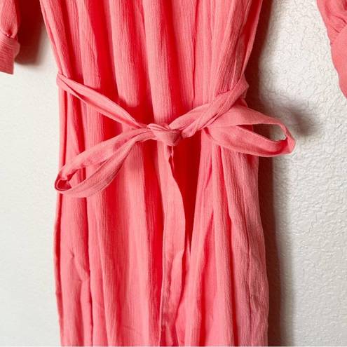 Christy Dawn  Bianca Tiered Dress Coral Square Neck