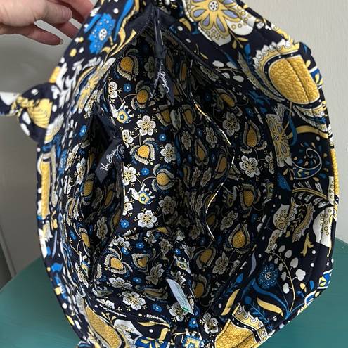 Vera Bradley  Eloise Ellie Blue Yellow Paisley Elephant Quilted Satchel Bag