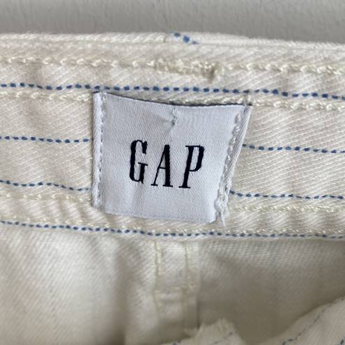 Gap  High Rise Wide Leg Crop Jeans Ivory Striped