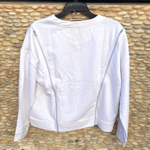 Lucky in Love  White ZIPS ARE SEALED Sweatshirt/Jacket. Size Small. NWT