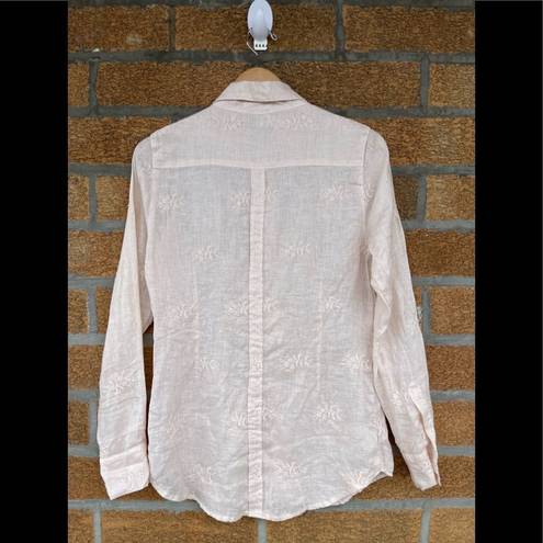 CP Shades  embroidered linen  shirt small