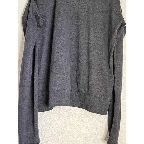 Good American  cold shoulder charcoal sweater 0