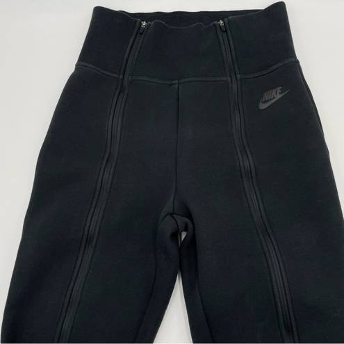 Nike  Sweatpants Tech Fleece Women's High-Waisted Slim Zip Pants Size Small Black