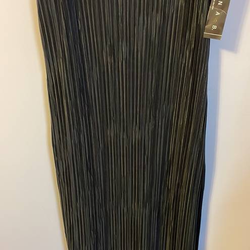 Tiana B . Black Ribbed Spaghetti Strap Maxi Dress size 12