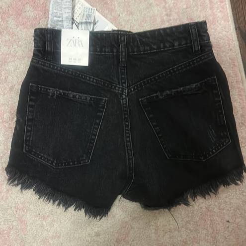 ZARA black jean shorts