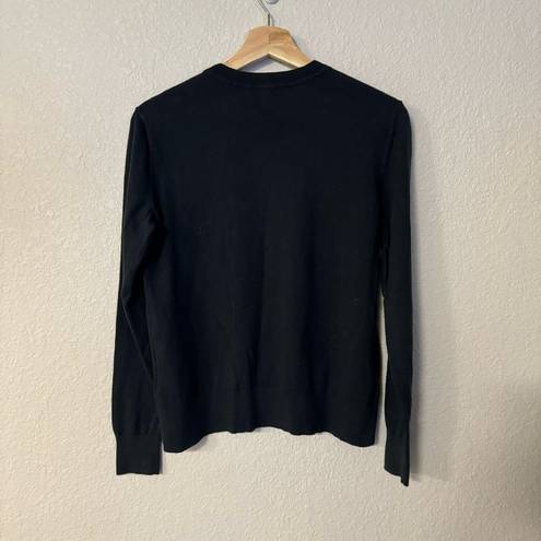 Everlane  100% Organic Cotton Black Pull Over Lightweight Sweater size small