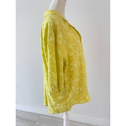 Treasure & Bond  yellow button down short sleeve shirt Size Large