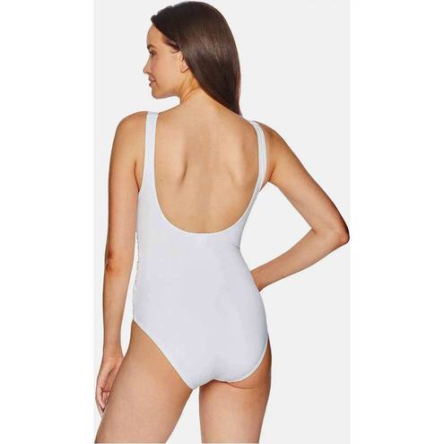 Tommy Bahama New.  white cross front swimsuit. Size 14. Retail $140