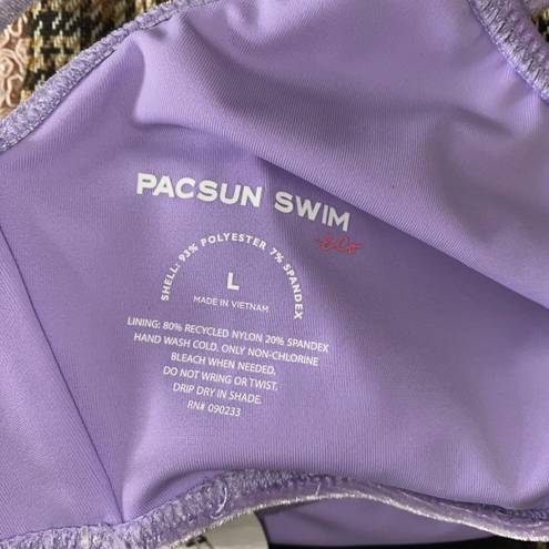 PacSun Eco Lavender Velvet Tank Bikini Top Size Large