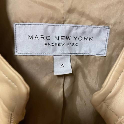 Marc New York  Andrew Marc Faux Leather Moto Jacket Size Small